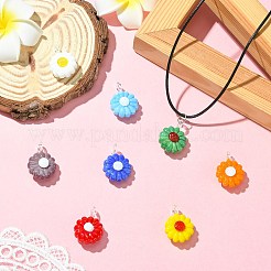 8Pcs 8 Colors Glass Pendants&nbsp;GLAA-CJ0002-81