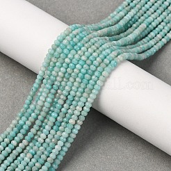 Faceted Rondelle Natural Amazonite Bead Strands&nbsp;G-F289-06A