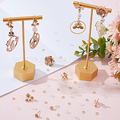 10Pcs 5 Style Brass Stud Earring Findings&nbsp;KK-CN0001-88