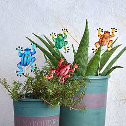 4Pcs Metal Frog Garden Decors&nbsp;JX177A