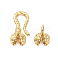 Brass Hook and S-Hook Clasps&nbsp;KK-K381-22G-02