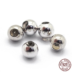 Anti-Tarnish Rhodium Plated 925 Sterling Silver Beads&nbsp;STER-I016-106B-P