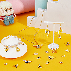 48Pcs 12 Styles Alloy Enamel Pendants&nbsp;FIND-FH0011-28