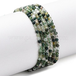 Natural Moss Agate Beads Strands&nbsp;G-Z116-A05-2mm