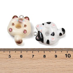 Cat Shape Donut Resin Pendants&nbsp;RESI-Z034-03P