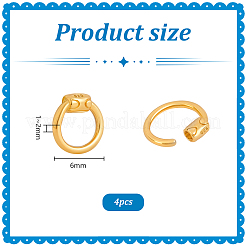 4Pcs Sterling Silver Locking Carabiner&nbsp;FIND-PH0026-94G