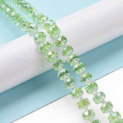 Electroplate Transparent Glass Beads Strands&nbsp;EGLA-H101-03G