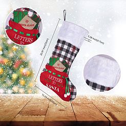 2Pcs 2 Style Christmas Socks Gift Bags&nbsp;HJEW-SZ0001-08