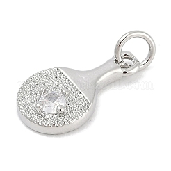 Brass Micro Pave Cubic Zirconia Pendants&nbsp;KK-Q028-62P