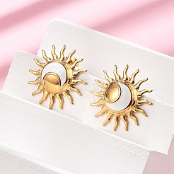 304 Stainless Steel Stud Earrings&nbsp;EJEW-D319-12G