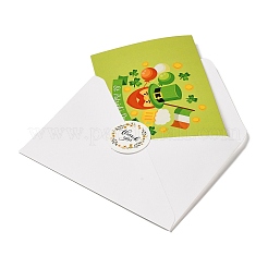 Saint Patrick's Day Rectangle Paper Greeting Card&nbsp;AJEW-D060-01C
