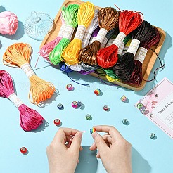 17 Bundles 17 Colors Polyester Embroidery Floss&nbsp;OCOR-YW0001-11