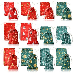 12Pcs 12 Styles Hot Stamping Christmas Velvet Storage Bags&nbsp;ABAG-FS0001-02