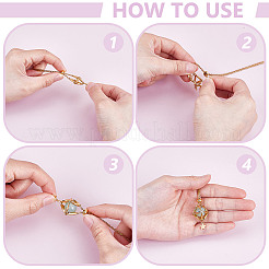 3Pcs 3 Styles Star Moon Stainless Steel Braided Chain Macrame Pouch Empty Stone Holder Pendant Necklace Making&nbsp;NJEW-UN00014