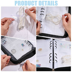 Transparent PVC Jewelry Organizer Storage Zipper Books&nbsp;ABAG-WH0063-114