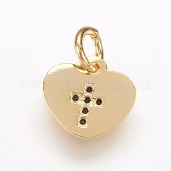 Hammered Brass Micro Pave Cubic Zirconia Pendants&nbsp;ZIRC-K070-30G