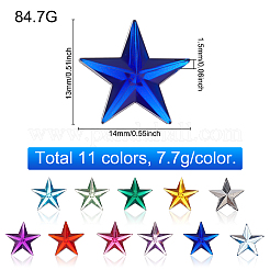84.7G 11 Colors Plastic Cabochons&nbsp;KY-BC0001-19