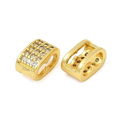 Brass Micro Pave Clear Cubic Zirconia Clasps&nbsp;KK-H202-11G