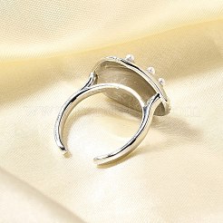 Brass Cuff Rings for Women&nbsp;RJEW-Q008-09P