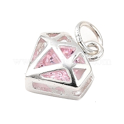S925 Sterling Silver with Cubic Zirconia Charms&nbsp;STER-Q006-05B-S