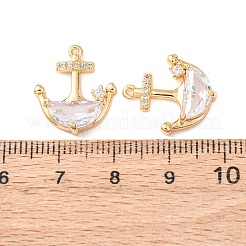 Brass Micro Pave Cubic Zirconia Pendants&nbsp;KK-A284-05G