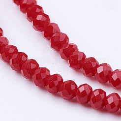 Imitation Jade Glass Beads Strands&nbsp;GLAA-G045-A
