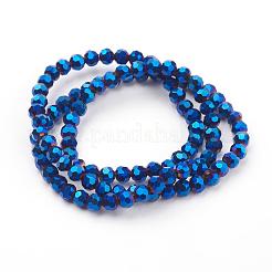 Electroplate Glass Bead Strands&nbsp;X-EGLA-R042-4mm-01