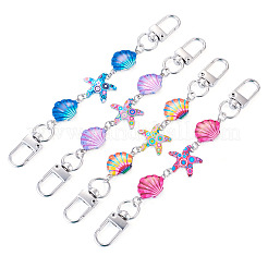 4Pcs 4 Colors Ocean Theme Alloy Enamel Link Purse Strap Extenders&nbsp;AJEW-TA0003-68
