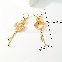 Heart Tassel Brass Hoop Earrings&nbsp;JA5879