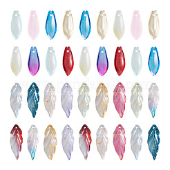120Pcs 2 Styles Gradient Color Glass Pendants&nbsp;GLAA-TA0004-10
