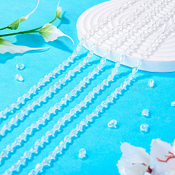 5 Strands Transparent Teardrop Glass Beads Strands&nbsp;GLAA-TA0004-21A