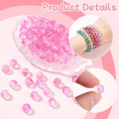 100Pcs Frosted Baking Paint Glass Beads&nbsp;DGLA-YW0001-36D