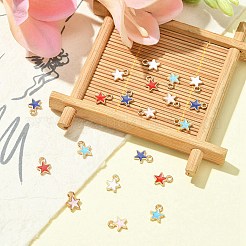 20Pcs 5 Styles Alloy Enamel Charms&nbsp;ENAM-YW0002-98