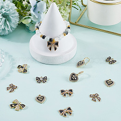 30Pcs 5 Styles Alloy Rhinestone Pendants&nbsp;FIND-SC0016-47
