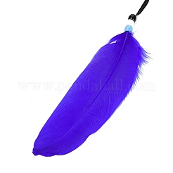 Iron Woven Web/Net with Feather Pendant Decorations&nbsp;LS-AJEW-B016-07A