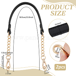 PU Leather & Metal Bag Handles&nbsp;PURS-WH0816-001B