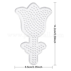 Rose Flower ABC Plastic Pegboards Used for 5x5mm DIY Fuse Bead&nbsp;DIY-YW0008-20