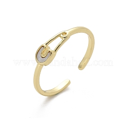 Brass Shell Cuff Rings for Women&nbsp;RJEW-C126-12G