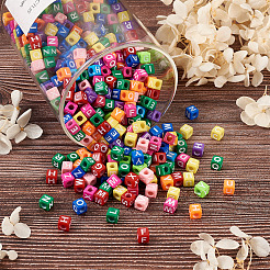 Mixed Color Acrylic Enamel Beads&nbsp;SACR-TA0001-08