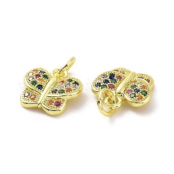 Brass Micro Pave Colorful Cubic Zirconia Charms&nbsp;KK-E068-VF092