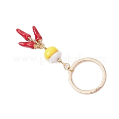 Porcelain & Alloy Enamel Keychain&nbsp;KEYC-JKC01156-01