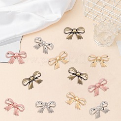 12Pcs 4 Colors Bowknot Alloy Decorative Buckles&nbsp;FIND-CP0003-70
