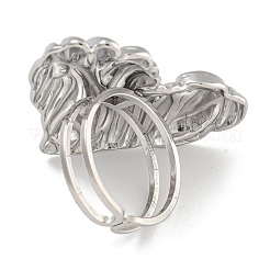 304 Stainless Steel Ring for Women&nbsp;RJEW-U014-07P