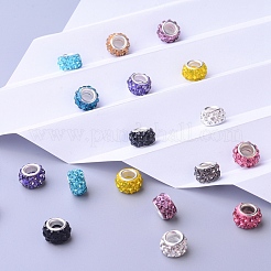 Polymer Clay Rhinestone European Beads&nbsp;CPDL-JP0001-01