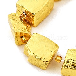 Electroplated Natural Pyrite Beads Strands&nbsp;G-F800-A01