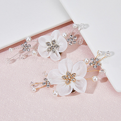 2 Pairs 2 Colors Alloy Crystal Rhinestone Shoe Decorations&nbsp;FIND-HY0003-26