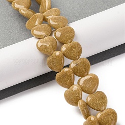 Synthetic Yellow Goldstone Beads Strands&nbsp;G-I372-A11-02