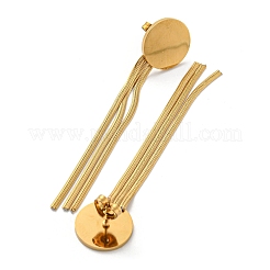 Ion Plating(IP) Golden 304 Stainless Steel Dangle Stud Earrings&nbsp;EJEW-D083-11B
