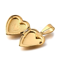 316 Stainless Steel Locket Pendants&nbsp;STAS-C123-02C-G