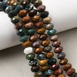 Natural Ocean Agate/Ocean Jasper Beads Strands&nbsp;G-C259-A32-5x8mm